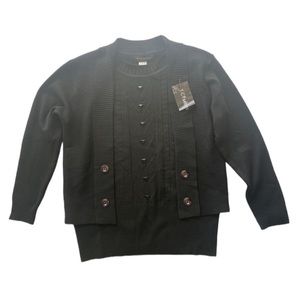 T-C Fashion Black Crew Neck Long‎ Sleeve Sweater Women’s Size M
100% Acrylic